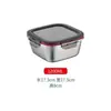 Aço inoxidável 304 de grau alimentício recipiente selado à prova de derramamento à prova de vazamento caixa de armazenamento caixa de armazenamento para geladeira caixa de almoço portátil