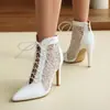 Sandalias de tacón ultra alto para talla grande con cremallera trasera 34-48 moda de verano para mujer zapatos de mujer transfronterizos europeos y americanos punta fina tacón de aguja