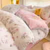 Funda de edredón de una sola pieza 150x200x230 cm, algodón lavado, para dormitorio estudiantil individual, funda de edredón gruesa cepillada para niños 1.5