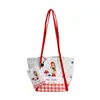 Nueva Bolsa de Lona para Niños con Estampado de Dibujos Animados Lindos, Bolso de Hombro Único para Niños Pequeños y Bebés, Bolsa Tipo Cubo para Snacks de Gran Capacidad para Salidas