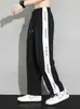 Pantalones de seda de hielo transfronterizos 2026, nueva colección de verano para hombre, ligeros, de secado rápido, de pierna ancha, fluidos, versátiles, pantalones largos deportivos, pantalones casuales