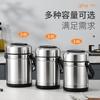 Cubo Aislado de Acero Inoxidable 304 Lonchera Aislada de Gran Capacidad para Estudiantes Adultos y Trabajadores de Oficina Olla de Vacío Separada de Tres Capas