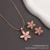 Conjunto de Pendientes Colgantes para Mujer con Forma de Flor Ojo de Gato Estilo Nupcial Cadena de Ola de Agua Flor Empaquetado Individualmente Joyería