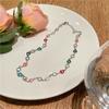 Tendencia de Moda 2025 Nuevo Collar de Amor Colorido Diseño Nicho para Mujer Cadena Clavícula Accesorios Primavera Verano Venta al por Mayor