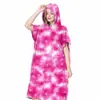 Amazon Coral Fleece Roupão de Banho para Trocar de Roupa Casa Banho Spa Robe Natação Mergulho Surfe Capa Toalha de Banho com Capuz
