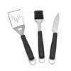 Venta caliente transfronteriza Herramientas para barbacoa Juego de asador de acero inoxidable Mango de plástico Combinación de asador Herramientas