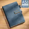 Caderno A5 de Couro de Ovelha, Personalizável, Espessado para Reuniões de Negócios e Uso no Escritório, Pode Ser Personalizado com Logo, Bloco de Notas Espesso Simples