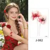 Pequeñas Pegatinas de Tatuaje Serie de Flores Acuarela Fresca Fotografía de Disfraces Impermeables Sudor Duraderas para Muñeca y Tobillo