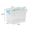 Caixa de Armazenamento Grande Transparente para Mesa com Tampa Caixa de Armazenamento de Brinquedos Organizador Caixa de Armazenamento de Lanches Caixa de Armazenamento para Carro