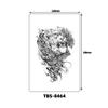 Inglês pequeno braço completo tatuagem dark wolf head letter tatuagem impermeável suor fábrica atacado carta grande imagem braço flor