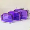 Bolsa de Higiene Pessoal em PVC Transparente Bolsa de Cosméticos para Viagem de Negócios Impermeável Grande com Zíper Personalizado Bolsa de Armazenamento Transparente Portátil