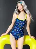 Trajes de Baño de Natación de Competición al por Mayor para Mujeres, Lindos y Modernos de Dibujos Animados Profesionales de Competición de una Pieza Triángulo Trajes de Baño de Entrenamiento para Estudiantes en Piscinas