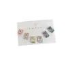 Joyería de Diamantes con Flor de Ciruelo Brillante de Nuevo Estilo, Diseño Geométrico Irregular Simple, Sensación de Lujo Ligero y Gama Alta, Múltiples Estilos de Aretes