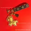 Llavero de Cordón de Cuero de Oro Puro 999, Superventas, Riqueza Instantánea, Directo del Fabricante, Adorno de Regalo Empresarial, Personalizable al por Mayor