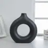 Vaso de Cerâmica Estilo Escandinavo Ins Vaso Círculo Enfeites Criativos para Casa Sala de Estar Artesanato de Cerâmica Enfeites Transfronteiriços