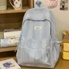 Mochila Escolar Novo Estilo para Mulheres, Grande Capacidade, Mochila Casual de Viagem para Alunos do Ensino Fundamental, Mochila Fashion com Bloqueio de Cores Estilo Doce