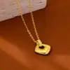 Tendencia Nacional Colgante de Oro Arena Vietnamita, Colgante Hueco Geométrico Vintage Incrustado con Diamantes, Estilo Étnico, Color Duradero, Joyería para Mujer, Fuente de Suministro