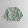 Bebê Verão Algodão respirável leve Cardigan Protetor Solar Roupa Single-breasted V-neck Casaco Skin-friendly Baby Roupas Infantis Verão