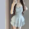 Traje de Baño de Mujer de Aspecto Elegante Una Pieza Dos Piezas Color Sólido Conservador Adelgazante Chica Dulce Que Cubre el Cuerpo Que Cubre el Vientre Traje para Aguas Termales