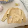 Cárdigan de Punto para Niña Otoño 2026 Nueva Chaqueta Infantil, Suéter de Dopamina Súper Lindo de Otoño para Niñas Pequeñas
