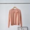 Área de producto personalizada Rongqiu de alta gama 60 Yangzi suéter de lana pura cuello redondo color liso cárdigan de punto jersey conjunto de dos piezas