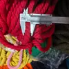Corda de Algodão Colorida de Três Fios 12mm Material de Tecelagem DIY Feito à Mão Pingente Decorativo Corda de Mão Cordão de Amarração Corda de Algodão