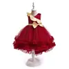 2026 Nuevo Vestido Navideño Infantil de Comercio Exterior Ropa Navideña Vestido de Princesa Estampado para Niñas