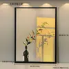 Moldura de Pintura Preto e Branco Minimalista de Luxo Leve com um Toque de Alto Padrão para Sala de Estar, Painel de TV, Decoração de Casa, Hotel, Arte de Parede e Ornamentos