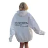 Sudadera de Felpa para Mujer con Estampado de Letras Lisas, Bolsillo Canguro, Cordón y Capucha Estampada, Comercio Exterior Europeo y Americano 2026