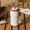 Caneca de Café Inteligente com Medição de Temperatura, Copo de Água Portátil com Display de Temperatura, Caneca Térmica de Aço Inoxidável 316, Caneca Térmica Inteligente, Antiescaldante