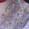 Adesivos de arte para unhas de Halloween novos e transfronteiriços, criando uma atmosfera festiva com designs de desenhos animados em relevo, decorações de unhas DIY