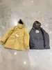 Chamarra de plumas unisex de longitud media para hombres y mujeres, cálida y a prueba de frío para invierno, en stock