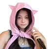 Sombrero de Sol Estilo Diablito Secado Rápido Protección Cuello, Pañuelo para la Cabeza Fino Protección Orejas con Orejas de Gato Lindas, Diseño de Nicho