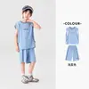Traje Deportivo Holgado para Niños Duoduo, Absorbente de Humedad, Secado Rápido, Protector Solar, Sensación Fresca, Uniforme de Baloncesto de Verano de Secado Rápido para Niños