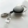 Amazon forma de huevo ovalada color sólido hebilla de fácil extracción clip trasero hebilla retráctil negra fácil extracción hebilla de certificado anti-pérdida venta al por mayor