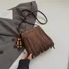 Bolso Pequeño Cuadrado Retro Francés Shuai Mijia para Viajes Diarios de Mujeres, Nuevo de Verano 2026 de Alto Valor con Flecos para Hombro Cruzado