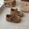 Zapatos de Caminar Suaves para Bebé Niña Estilo Coreano Conejo Tongku Birkenstocks 1-3 Años Niño Casual Ante Zapatos Pequeños de Piel