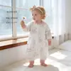 Bibi Bay Ropa Infantil Anyang Saco de Dormir Infantil Bebé Clase a Estilo Primavera y Otoño Gasa Piernas Divididas Algodón de Bambú Delantero Cuatro Trasero Cuatro
