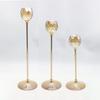Porta-Vela Taça de Vinho Europeu Ferro Galvanizado Dourado Porta-Vela Simples Romântico Jantar à Luz de Velas Mesa de Jantar Decoração de Casamento