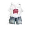Ropa de Verano para Niños de Manga Corta 2026 Nuevas Llegadas Conjunto Elegante de Sombrero y Pantalones Cortos de Mezclilla para Niños Pequeños