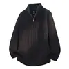Recomendação de Item Quente Moda Roupa Íntima Roupa Externa Malha Meio Zíper Gola Alta Malharia Fábrica de Malhas Transfronteiriça Pode Bordar Logo