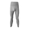 Calça Térmica Masculina Fina de Algodão, Camada Base Slim Fit, Cintura Alta, Calça Longa Protetora da Cintura para Outono e Inverno