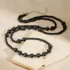 Elegante y Versátil Cadena de Perlas de Múltiples Capas para Suéter, Lujo Ligero, Collar Largo de Perlas Sencillo y de Gama Alta para Mujer