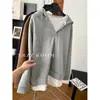 Otoño e Invierno 2024/Suéteres con Capucha de Combinación de Colores de Moda para Mujer, Estilo Coreano, Holgado, Versátil, Rejuvenecedor, Casual, Top de Moda