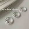 Anel de Nariz de Porco Ouni em Prata Esterlina S925 Coreano para Mulheres Estilo Frio Simples Ins Anel de Dedo Indicador com Design Aberto