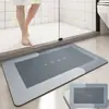 Alfombrilla de baño Suelo de baño Inodoro Suave Tierra de diatomeas Absorbente Secado rápido Lavable Entrada de inodoro Alfombra antideslizante Hogar Ovalada