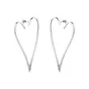 Pendientes de acero de titanio chapado en oro de 18 quilates con forma de corazón hueco, europeos y americanos, personalizados, sencillos, pendientes Same Love BE171037