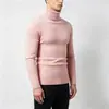 Comércio Exterior Outono/Inverno 2026 Suéter Masculino de Tricô Trançado Estilo Coreano Slim Gola Alta Camada Base Malha Roupa Íntima