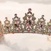 Acessório de Cabeça Europeu e Americano Transfronteiriço para Noivas Coroa Grande Moda Coroa de Cristal Faixa de Cabeça para Festa de Aniversário Faixa de Cabeça Rainha Retrô