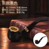 Clásico Portátil Grano de Madera Tazón Curvado Hombres Retro Pequeña Pipa Diaria Desmontable Filtro Accesorios para Fumar Fabricante Mayorista